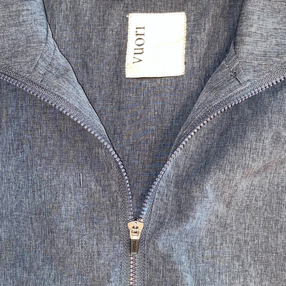 VUORI LIGHTWEIGHT SHELL JACKET - WATER REPELLENT CHARCOAL-GRAY-NAVY ZIP FRONT
